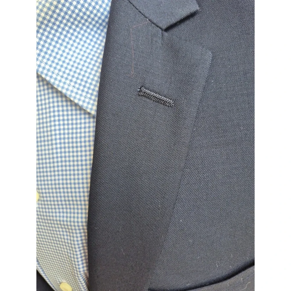 Combatant Gentlemen Dark‎ Navy Blue Wool Slim Fit Blazer Sport Coat 38R